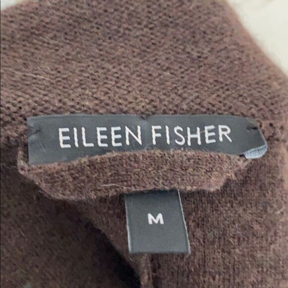 Eileen Fisher Wool Suede Button Front Notch Collar Cardigan Jacket M - Picture 11 of 13